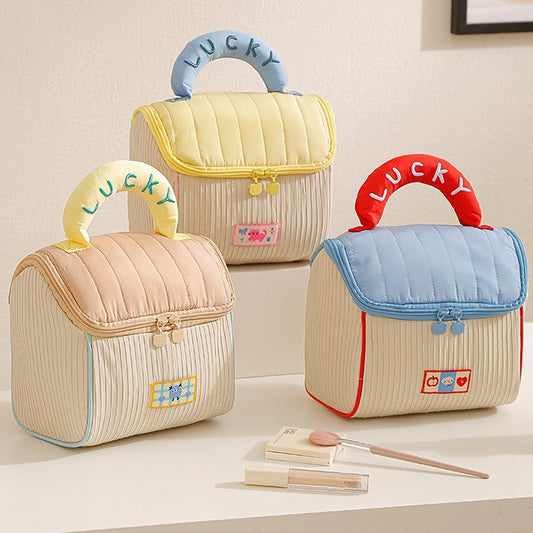 حقيبة تنظيم مكياج ومستحضرات شخصية معزّزة – محمولة وخفيفة للسفر والاستخدام اليومي