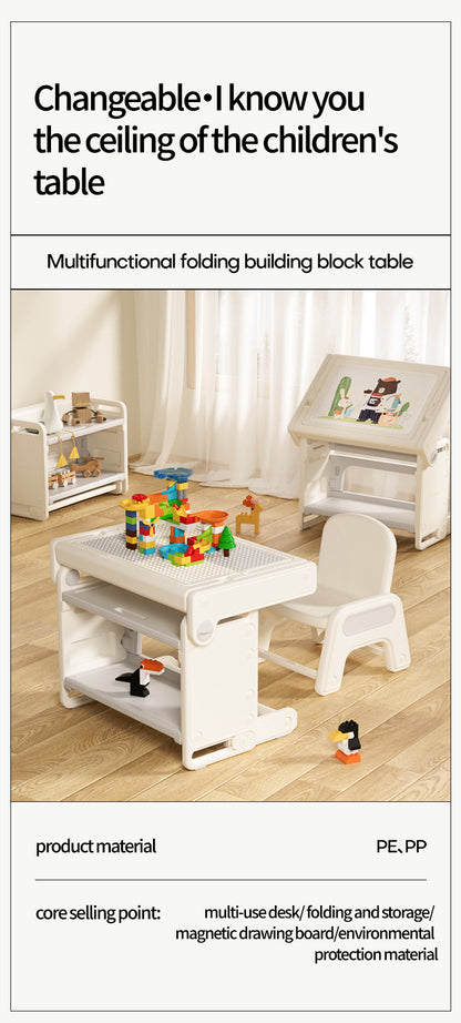 Kids Multi-Activity Table & Chair Set - مجموعة طاولة وكرسي متعددة الأنشطة للأطفال