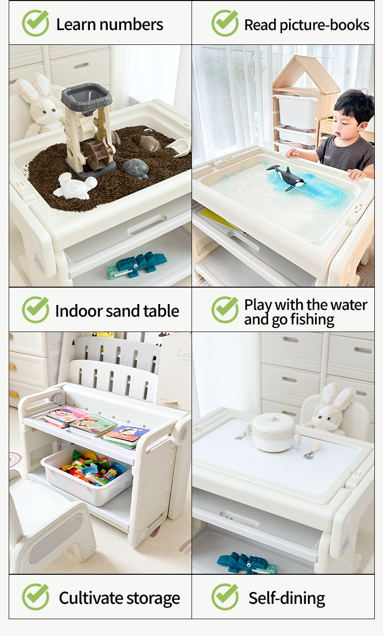 Kids Multi-Activity Table & Chair Set - مجموعة طاولة وكرسي متعددة الأنشطة للأطفال