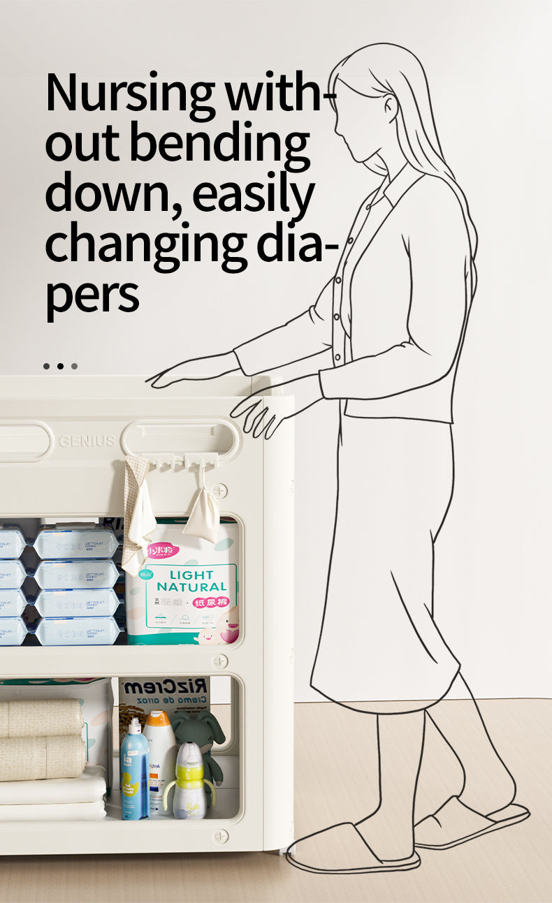 طاولة تغيير حفاضات 2 في 1 للأطفال حديثي الولادة