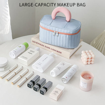 حقيبة تنظيم مكياج للسفر مع خطاف — متينة، قابلة للتعليق، متعددة الأقسام