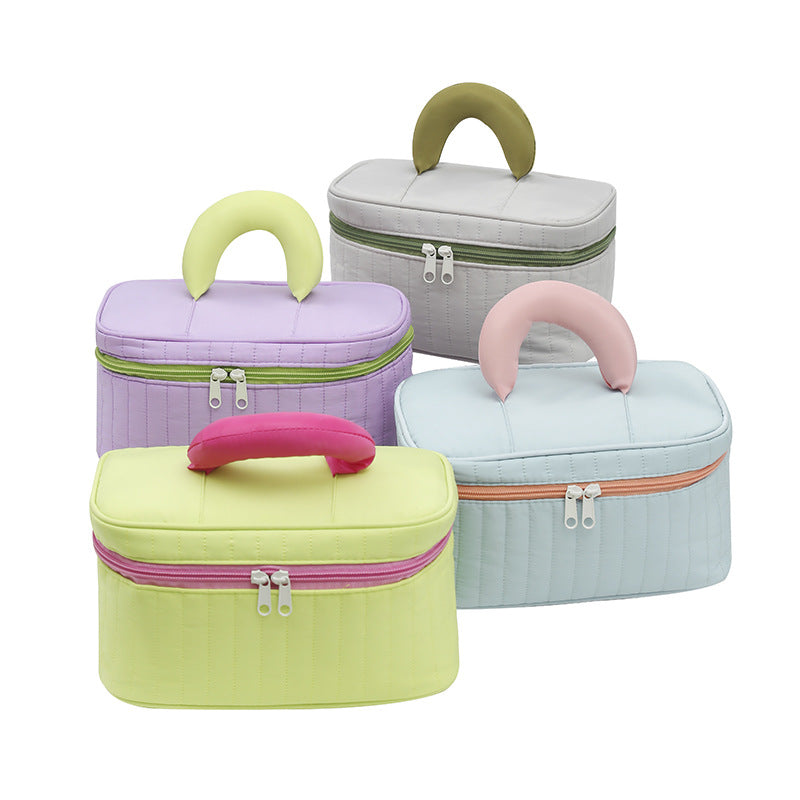 حقيبة تنظيم مكياج للسفر مع خطاف — متينة، قابلة للتعليق، متعددة الأقسام