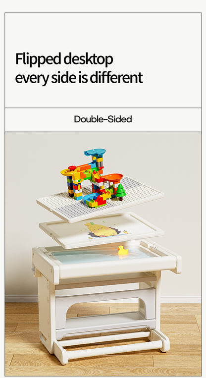 Kids Multi-Activity Table & Chair Set - مجموعة طاولة وكرسي متعددة الأنشطة للأطفال