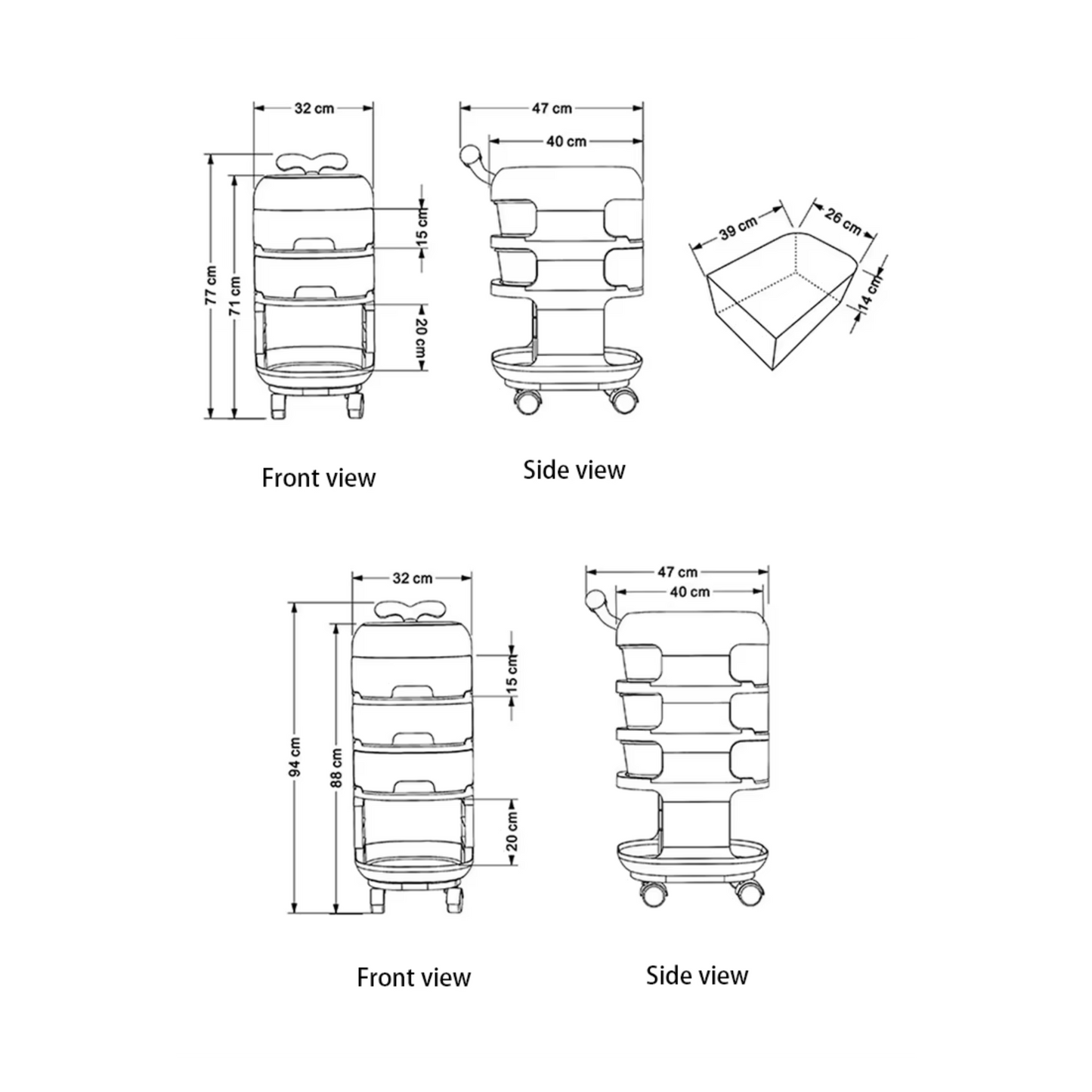Diaper Organizer -  رف تخزين دوّار لمنتجات الأطفال