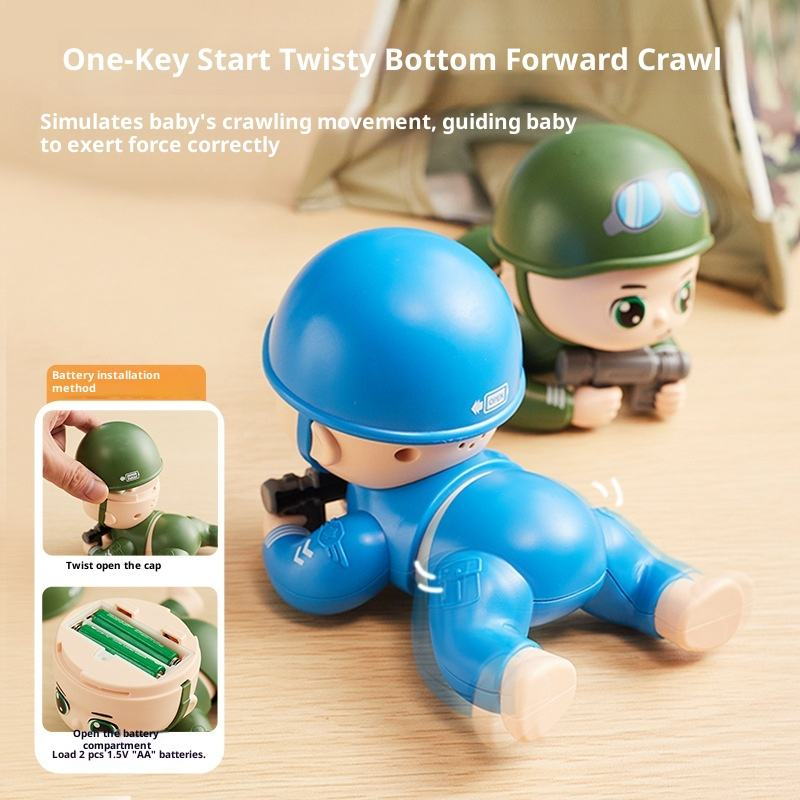 لعبة كهربائية تفاعلية للأطفال – جنود مضيئة بحساسات الأشعة تحت الحمراء وتجنّب العقبات