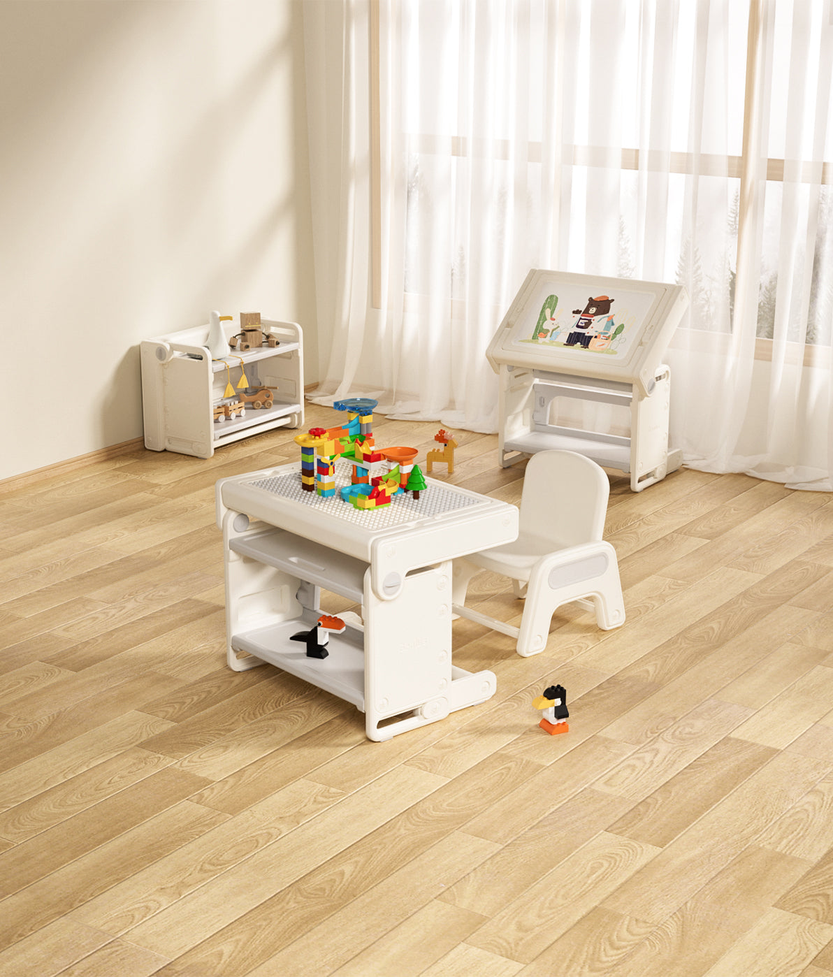 Kids Multi-Activity Table & Chair Set - مجموعة طاولة وكرسي متعددة الأنشطة للأطفال