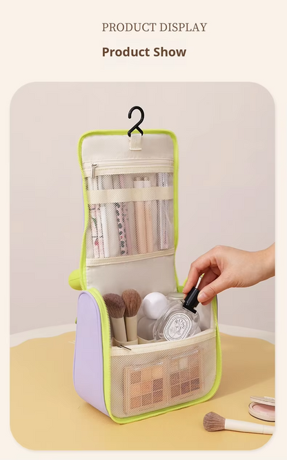 Folding Travel Cosmetic Bag - حقيبة مستحضرات التجميل القابلة للطي