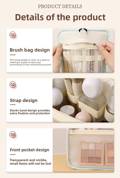Folding Travel Cosmetic Bag - حقيبة مستحضرات التجميل القابلة للطي