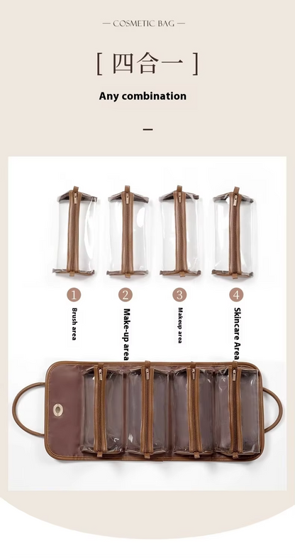 NFS Luxury Storage Cosmetic Bag for Women - حقيبة تخزين مستحضرات التجميل الفاخرة للنساء