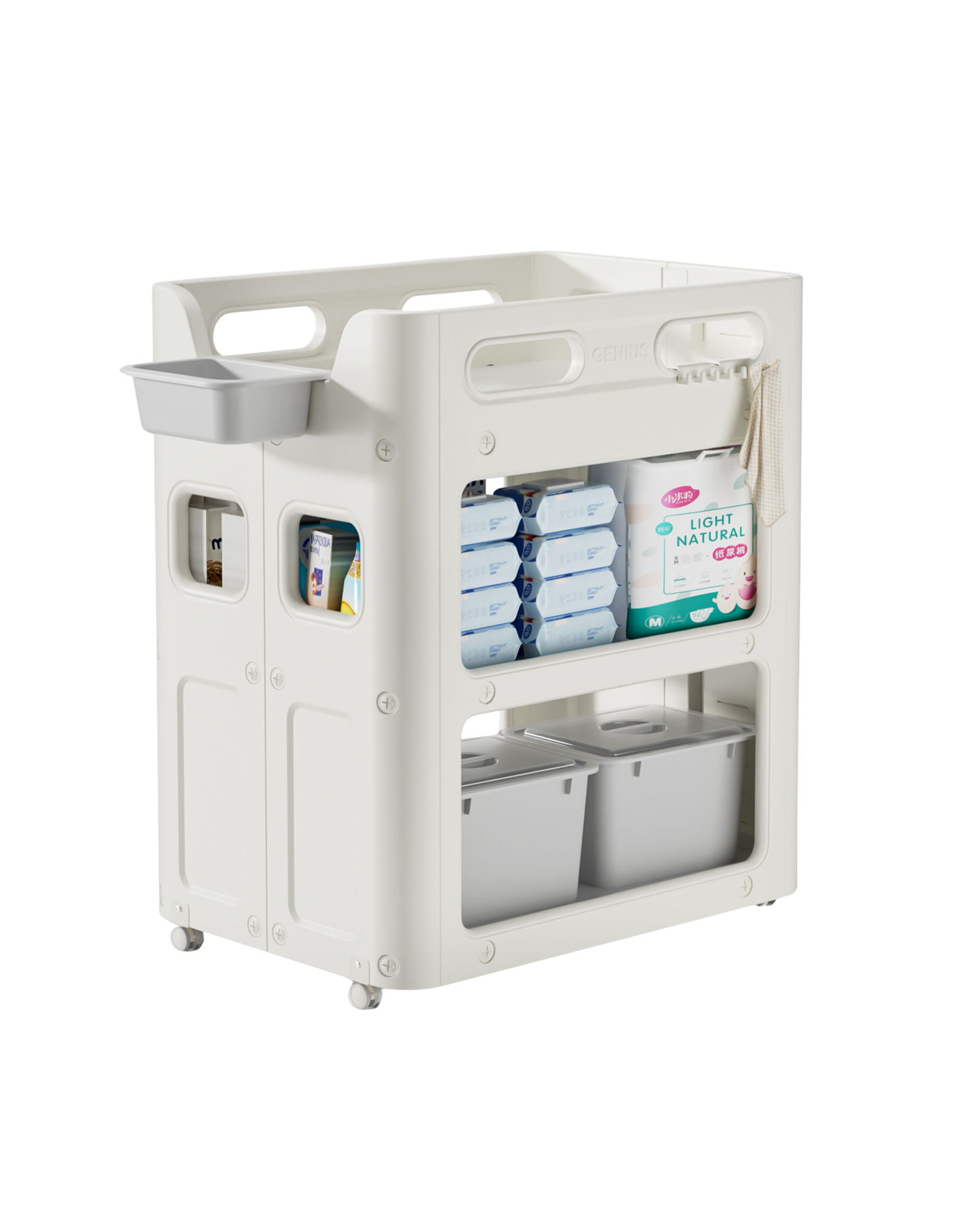 طاولة تغيير حفاضات 2 في 1 للأطفال حديثي الولادة